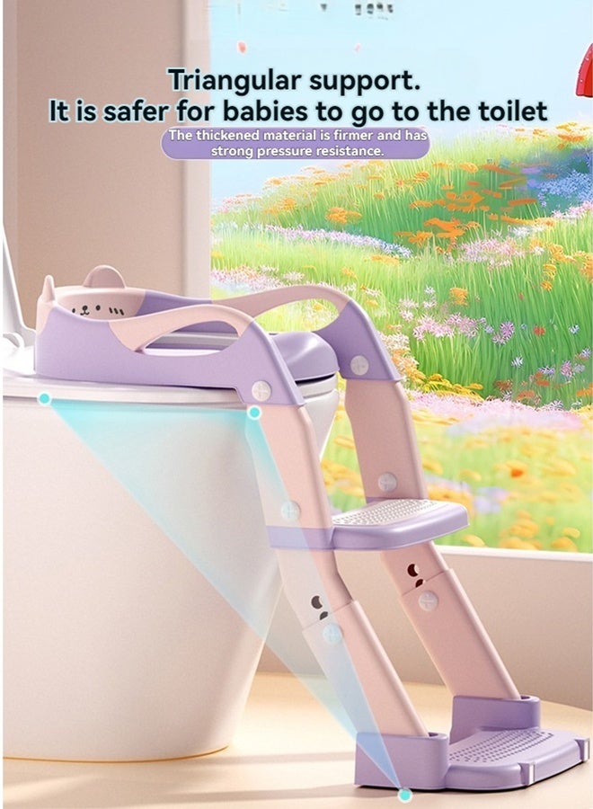 بيوينتي مقعد تدريب الوعاء القابل للطي 3-في-1 مع سلم مضاد للانزلاق ووسائد مضادة للانزلاق - مثالي للأطفال الصغار والأطفال ، مقعد مرحاض تدريب الوعاء محمول كرسي الوعاء الطفل لتدريب مرحاض سهل - Image 3