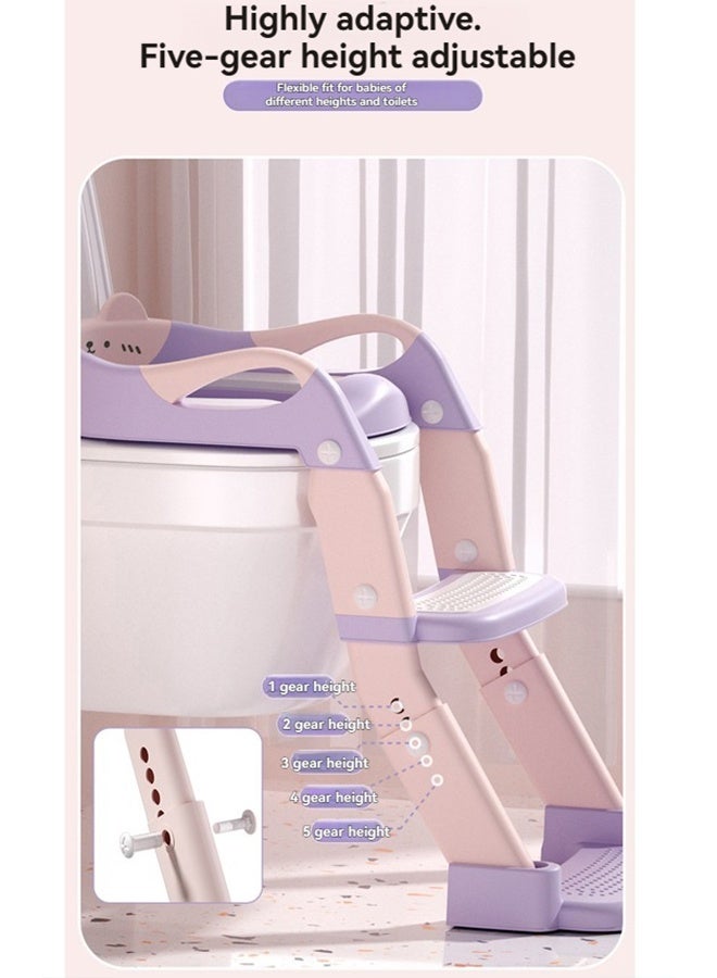 بيوينتي مقعد تدريب الوعاء القابل للطي 3-في-1 مع سلم مضاد للانزلاق ووسائد مضادة للانزلاق - مثالي للأطفال الصغار والأطفال ، مقعد مرحاض تدريب الوعاء محمول كرسي الوعاء الطفل لتدريب مرحاض سهل - Image 4