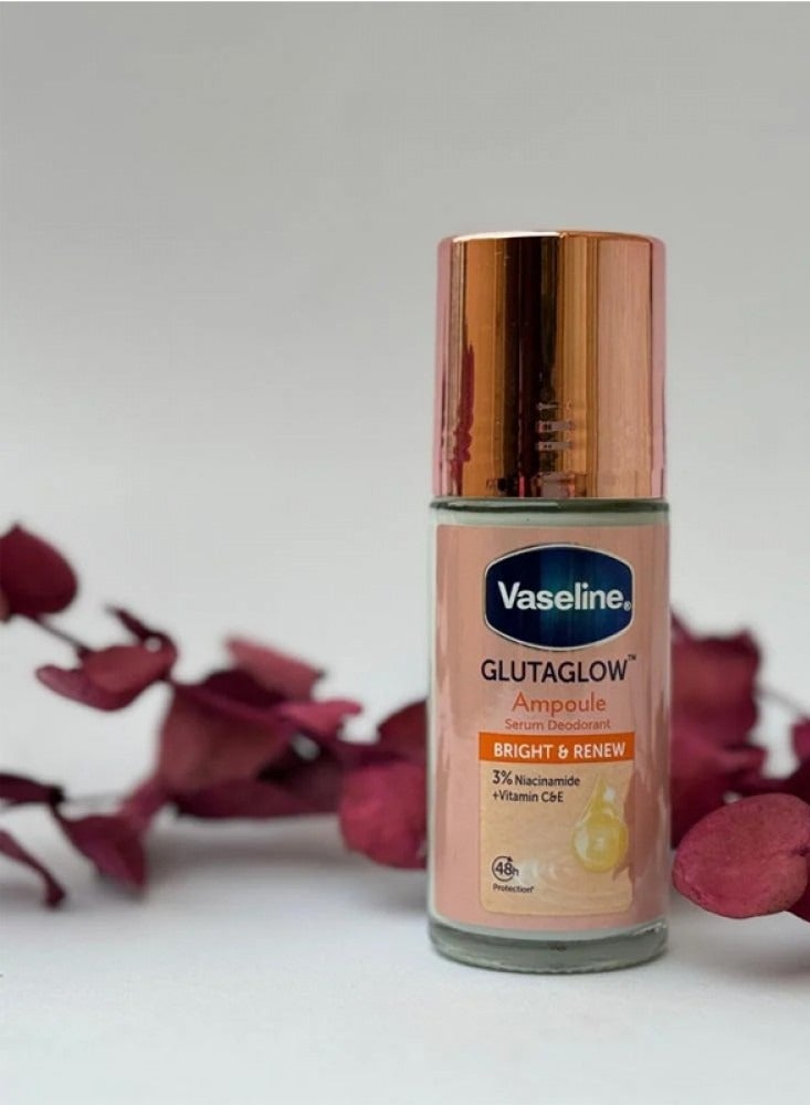 فازلين جلوتاجلو أمبولة سيروم مزيل للعرق، مشرق ومتجدد، 3% نياسيناميد + فيتامين سي و هـ، 45 مل - Image 5