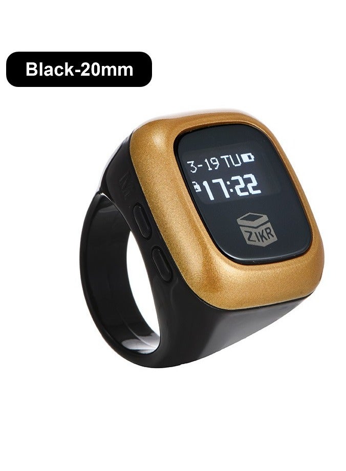 Luxury Prayer Smart Ring, Lucky Ring, Smart Tasbih Beads Ring, Watch Ring, with Prayer Counters, Long Battery, OLED Display, Fashionable, Cool, Perfect for Daily Wear and Gift Giving, Man and Women Samrt Ring, TBSoon iQIBLA Zikr Ring  - Image 1