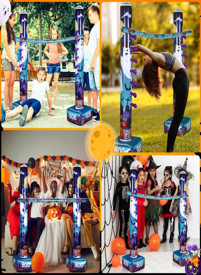 Seenelling Halloween Inflatable Limbo Game Halloween Party Carnival Limbo Stick Halloween Inflatable Game for Halloween Indoor Outdoor Lawn Yard Party Games Supplies(Ghost) - Image 5