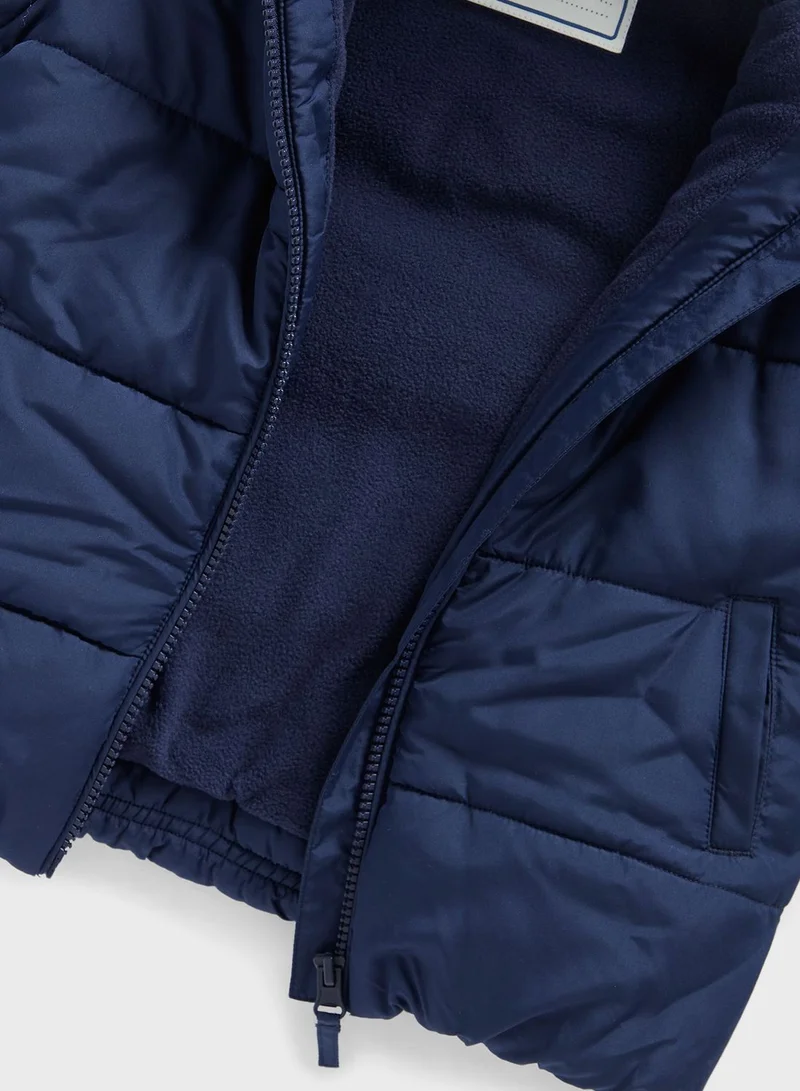 mothercare Kids Essential Hooded Puffer Jacket