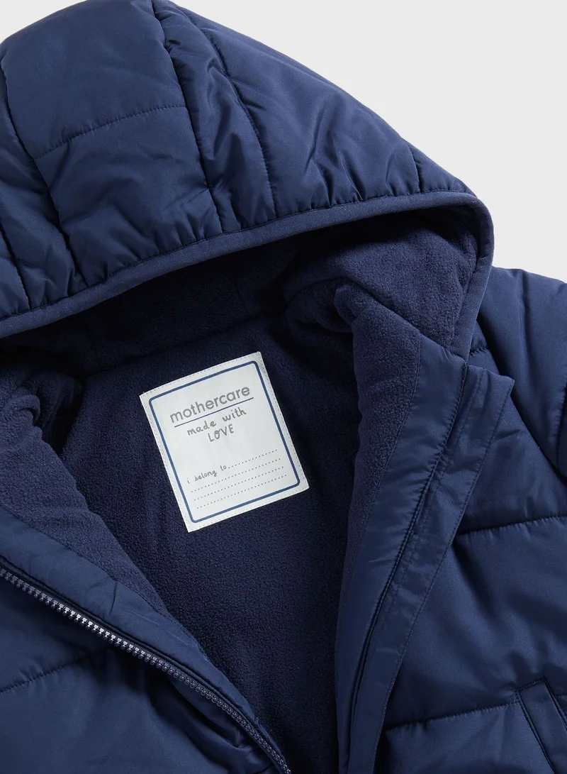 mothercare Kids Essential Hooded Puffer Jacket