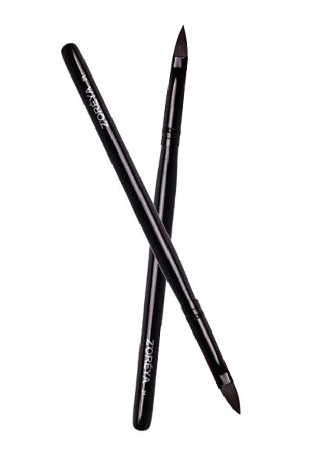 2-In-1 Foundation And Lip Makeup Brush Black - Image 2