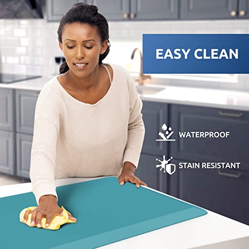 KitchenClouds Cushioned Anti Fatigue Rug 17.3"x28" Water Resistant Non Slip Standing Desk Mats Comfort Floor Mats for Kitchen, House Sink Office (Green) - Image 3