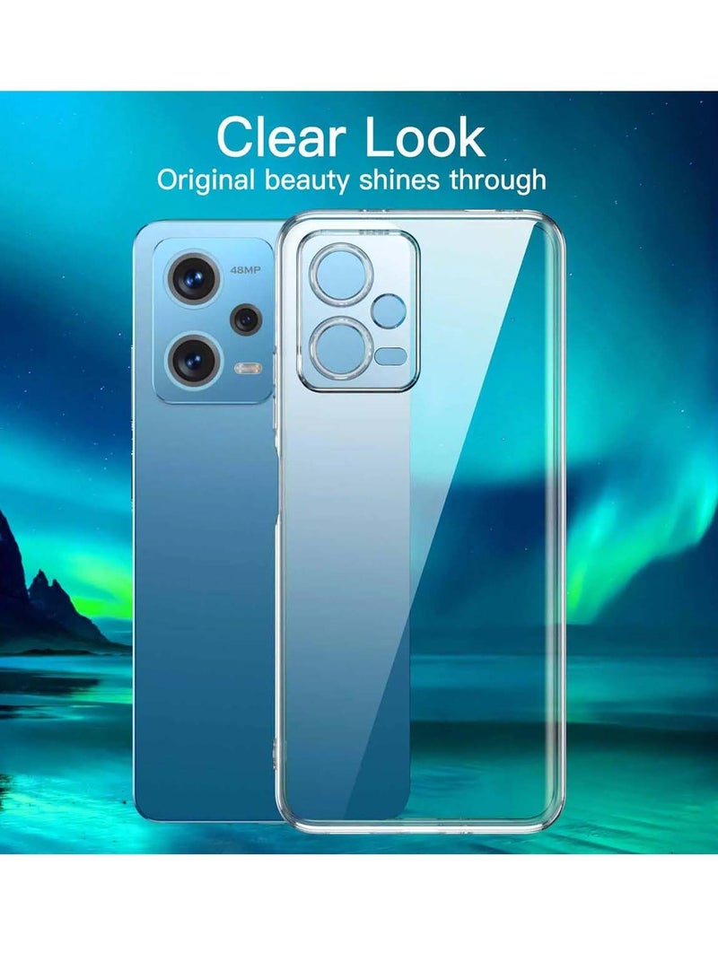 Techie غطاء شفاف مضاد للصدمات من TPU لريدمي نوت 12 5G / شاومي بوكو X5 5G رقيق جداً مع زوايا ناعمة ومضاد لبصمات الأصابع - Image 3