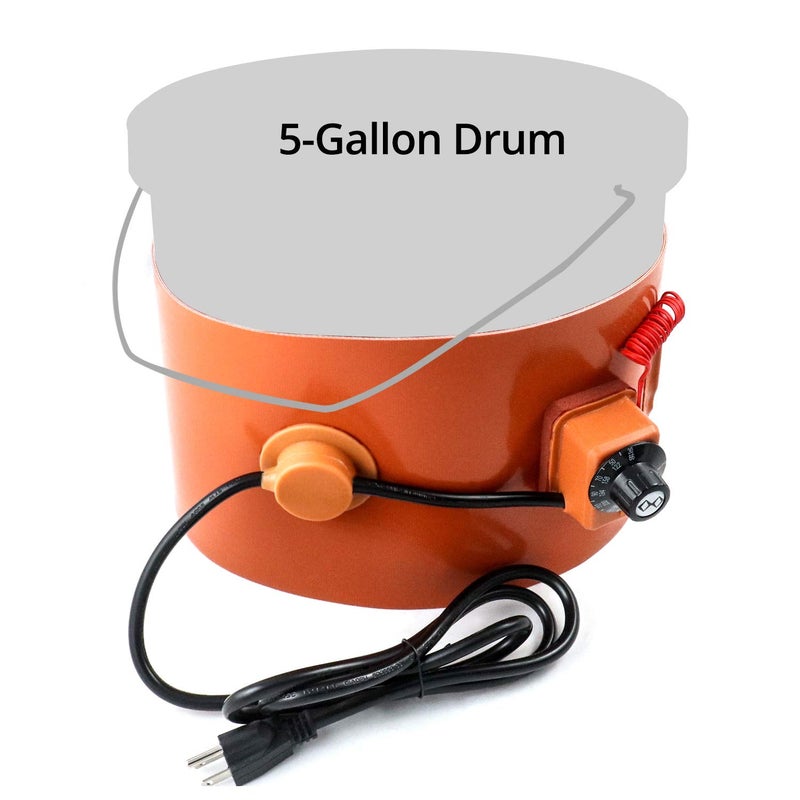 woobles Metal Drum Heater, 800 Watt, 120 Volt, Grease Keg Heater, Insulated Band Heater 5-gallons - Image 1