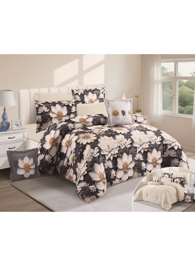 HOURS double size comforter set, 8 pieces Sheila-10 - Image 1