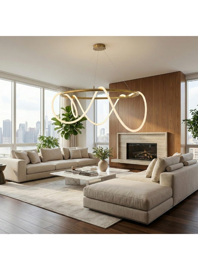 BUY4LESS -  Modern Lighting, Chandelier, Light, Rope pendent, Antique Bronze Color, 80x100 cm, Suitable for Living room, bedroom, living room, kitchen, caffe, Adjustable Height. - Image 2