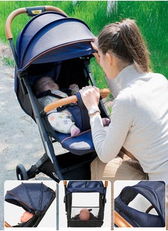 Ominii Luxury 3-in-1 Baby Stroller with Infant Car Seat – Lightweight, Foldable & Reversible Travel Pushchair for 0–4 Years, Adjustable Recline  - Image 3