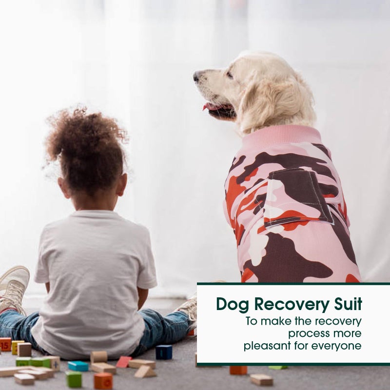 كوسر Recovery Suit for Dogs Cats After Surgery, Professional Pet Recovery Shirt Dog Abdominal Wounds Bandages, Substitute E-Collar u0026 Cone,Prevent Licking Dog Onesies Pet Surgery Recovery Suit - Image 5