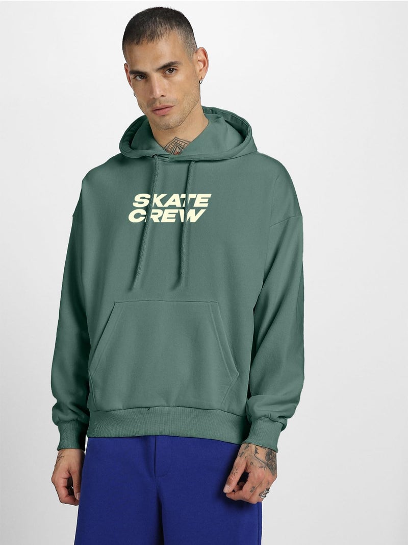 Veirdo® Polycotton Spun Oversized Fit Drop Shoulder Hooded Sweatshirt Full Sleeves Back Graphic Printed Jumper Hoodie for Men (OS_HD_VD_SC_SP_S) - Image 5