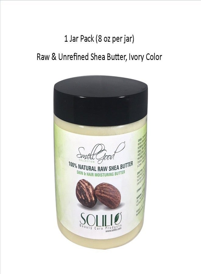 SmellGood - Pure Unrefined Shea Butter, totally natural and organic, ivory color, packed in 8OZ Jar, 1 Unit - Image 2