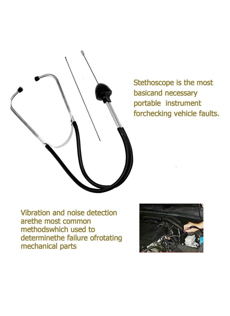 Generic Mechanic Stethoscope, Automobile Cylinder Stethoscope Noise Abnormal Sound Diagnostic Instrument Auto Stainless Steel Mechanic Listening equipment Hearing Tool Repair Set Kit  - Image 3