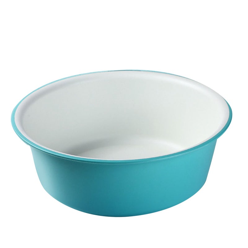 Thickened Plastic Wash Basin 29.7x10.2cm Durable Reliable - Fashionable Color Clashing Multipurpose Wash Tub for Home Dorm Baby Care Daily Washing - Image 1