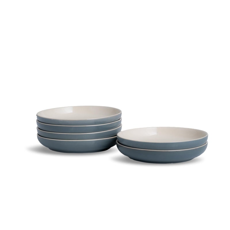 Shay Snack Plates Set of 6, Grey Slow Series | Glossy Finish | Snacks Plates Set of 6 | Dessert Plates | Snack Plate (Deep Snack Plates - Grey, 6pc) - Image 5