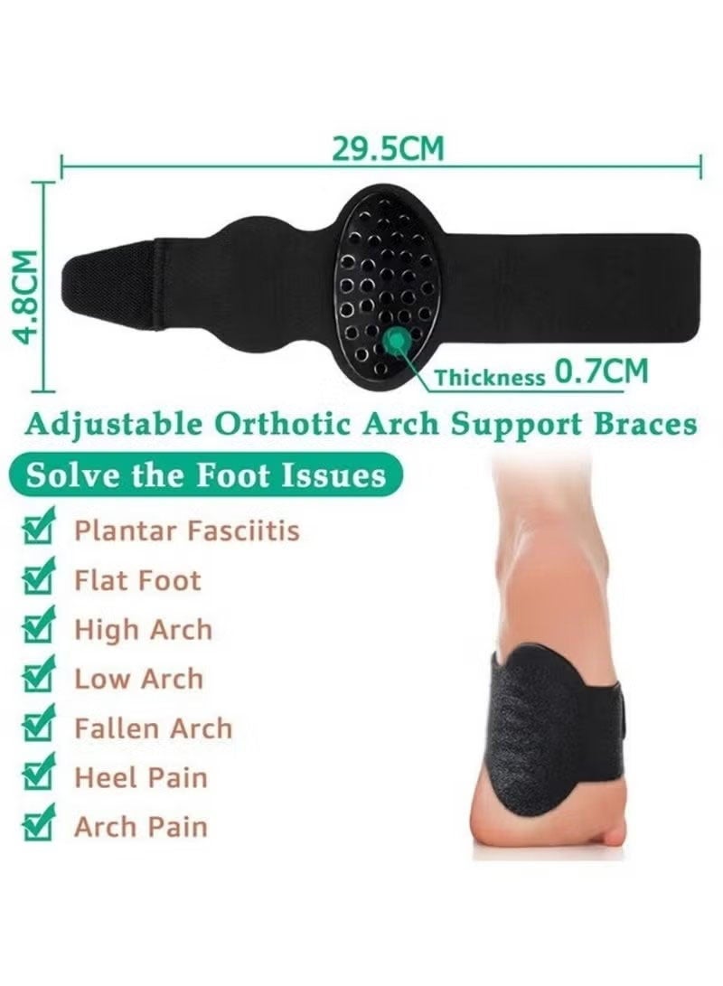 Metatarsal Sleeves Inserts with Gel Pads Hardened Arch Pad Arch Pad Immediate Bottom Ball of Foot Support Pain Relief - Soft Padding - Aid Metatarsalgia, Neuroma,Insole Men, Women (Black) - Image 4