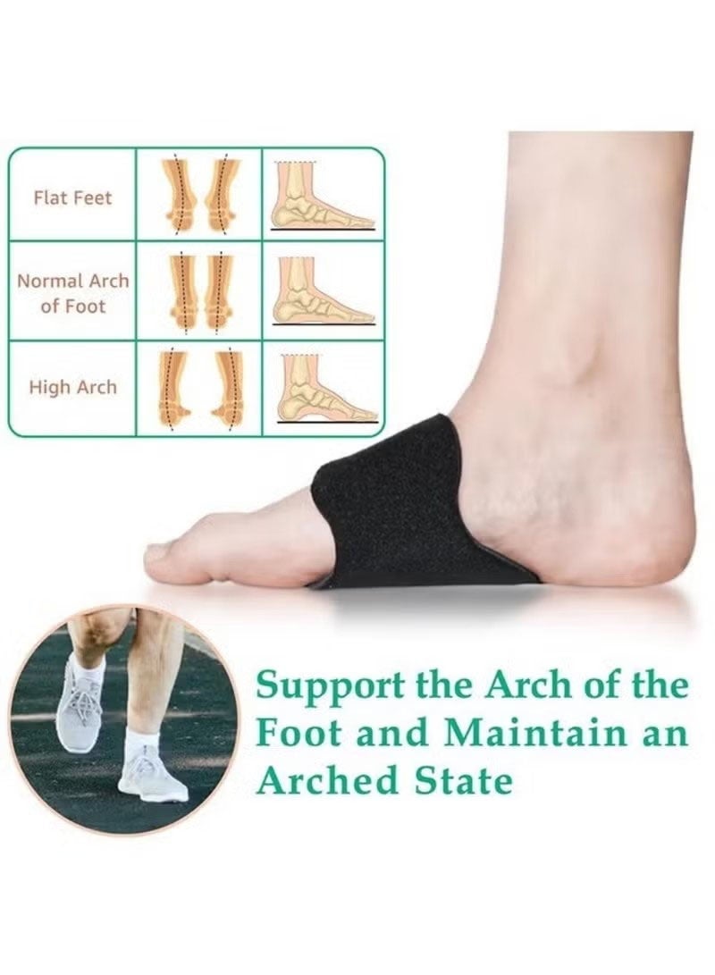 Metatarsal Sleeves Inserts with Gel Pads Hardened Arch Pad Arch Pad Immediate Bottom Ball of Foot Support Pain Relief - Soft Padding - Aid Metatarsalgia, Neuroma,Insole Men, Women (Black) - Image 2