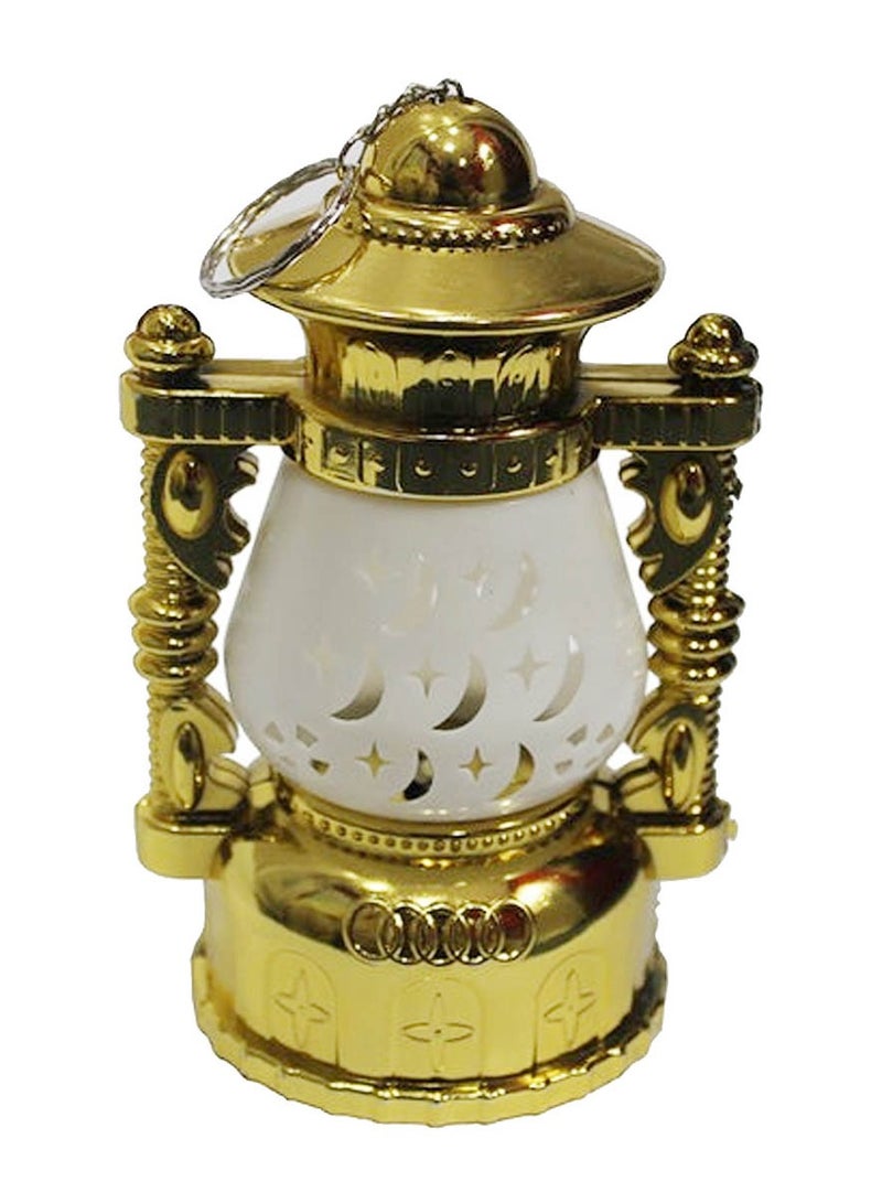 co arma Golden plastic Ramadan lantern with violet light, 15 cm - Image 4