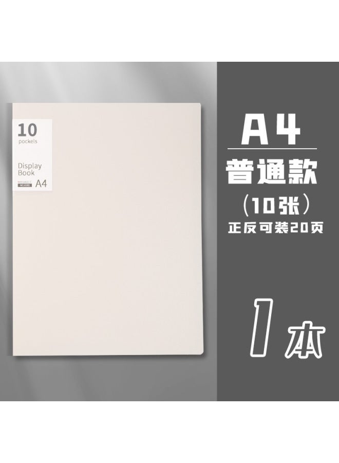 Archives A4 Information Book Morandi Color Insert Folder Transparent Large Capacity Clear Multi-layer Test Paper Collection Book For Students - Image 1