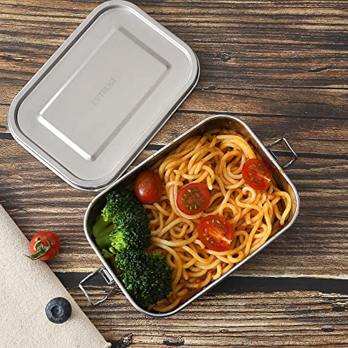 UPTRUST Leak Proof Stainless Steel Lunch Food Container, 1200ML/40oz Large Bento Boxes Metal Lunch Box for Kids or Adults - Lockable Clips Adjustable Divider included - Image 4
