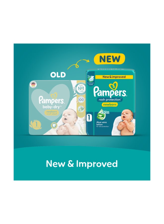 Pampers Aloe Vera Taped Diapers Size 1 Mega Pack 86 Count - Image 2