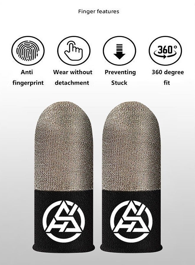 4 Pairs Mobile Game Touch Screen Finger Sleeve Super Highly Sensitive Feelers Smooth Operation Sweat Absorbing Odorless Breathable Seamless Finger Sleeve For Pubg And Much Other Games Play - Image 2