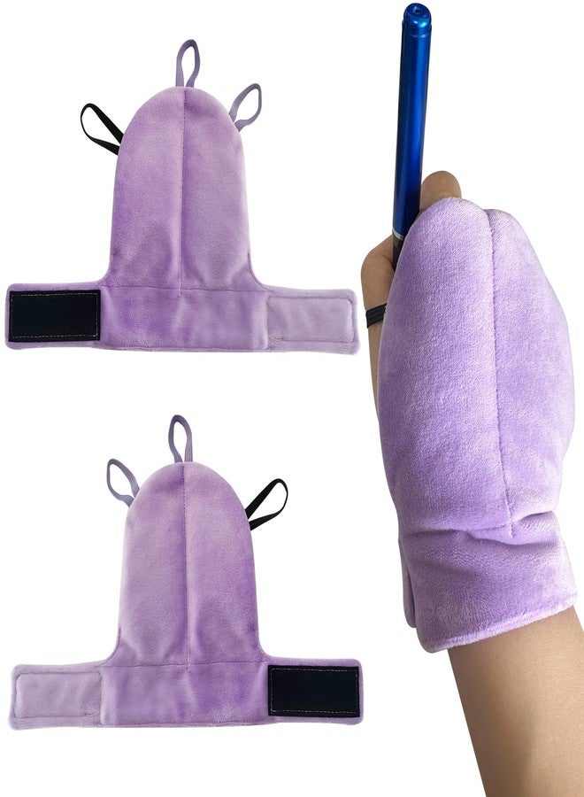 Heyshapeing 2PCS Weighted Gloves for Hand Tremors & Parkinson’s - Weighted Hand Support for Improved Stability, Adjustable Wrist Strap, Comfortable Strengthening Gloves for Daily Tasks & Mobility (Purple, L (Pair）) - Image 1