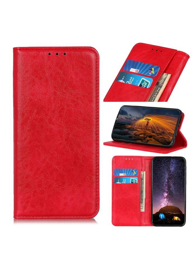 S-TOP Case For OnePlus 9 Magnetic Crazy Horse Texture Horizontal Flip Leather Case with Holder & Card Slots & Wallet - Image 1