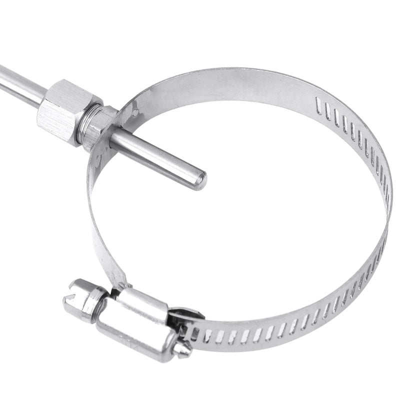 K Type Temperature Sensor Elbow Stainless Steel Temperature Probe with Retractable Circle 1m / 3.3ft Line - Image 1