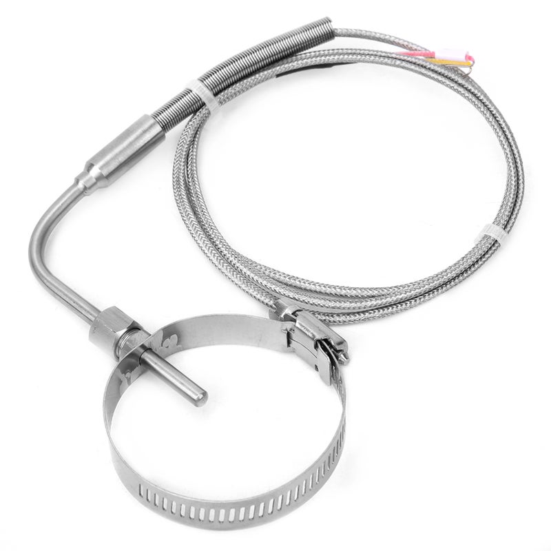 K Type Temperature Sensor Elbow Stainless Steel Temperature Probe with Retractable Circle 1m / 3.3ft Line - Image 4