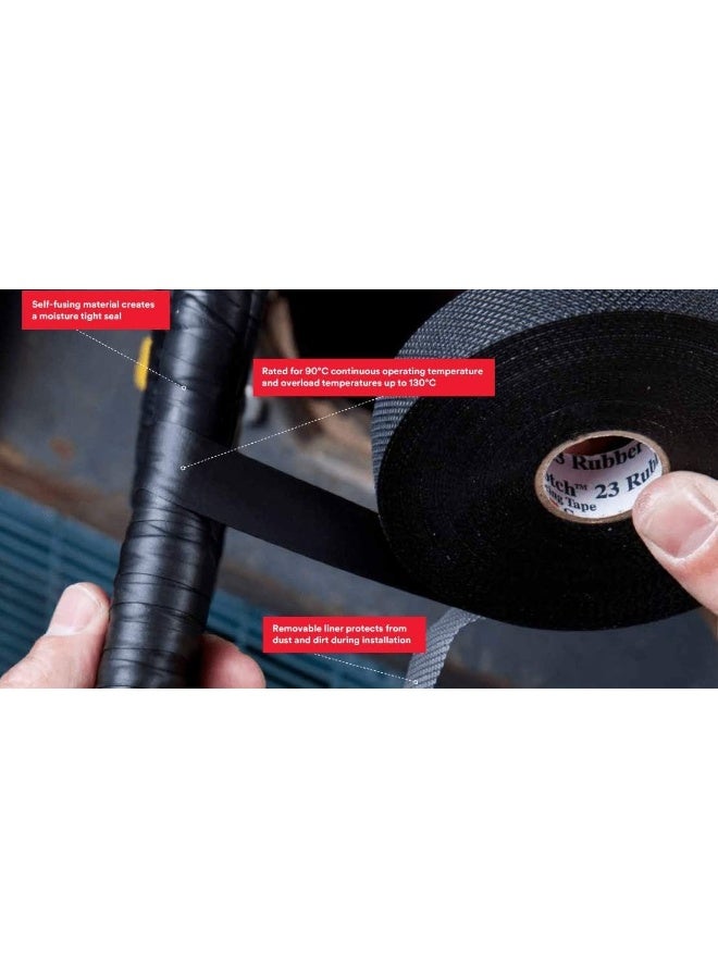 3M 3M Scotch 23 Self Bonding Electrical Splicing Tape 3/4 X30' Large - Image 4