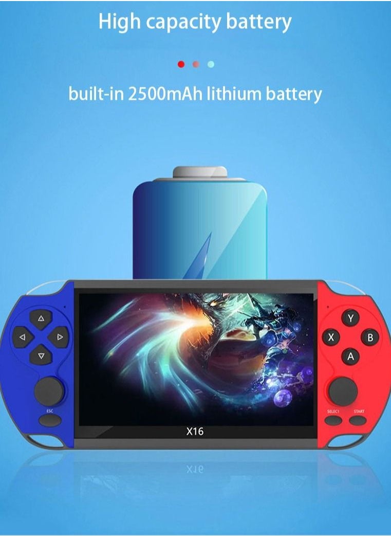 Generic - X16 Handheld Game Video Game Console Support TF Card With 6.5 Inch Screen - Image 1