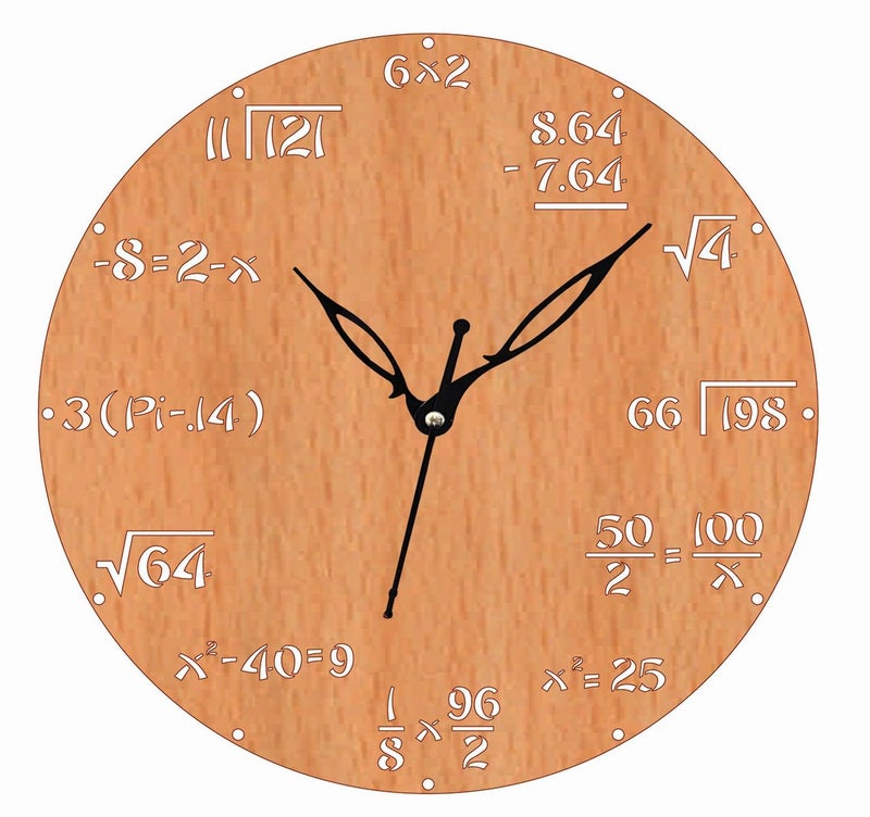ADK 12 Inch Wooden MDF English Numeral Trendy Analog Wall Clock Without Glass Brown 30Cm X 30Cm 42 - Image 1