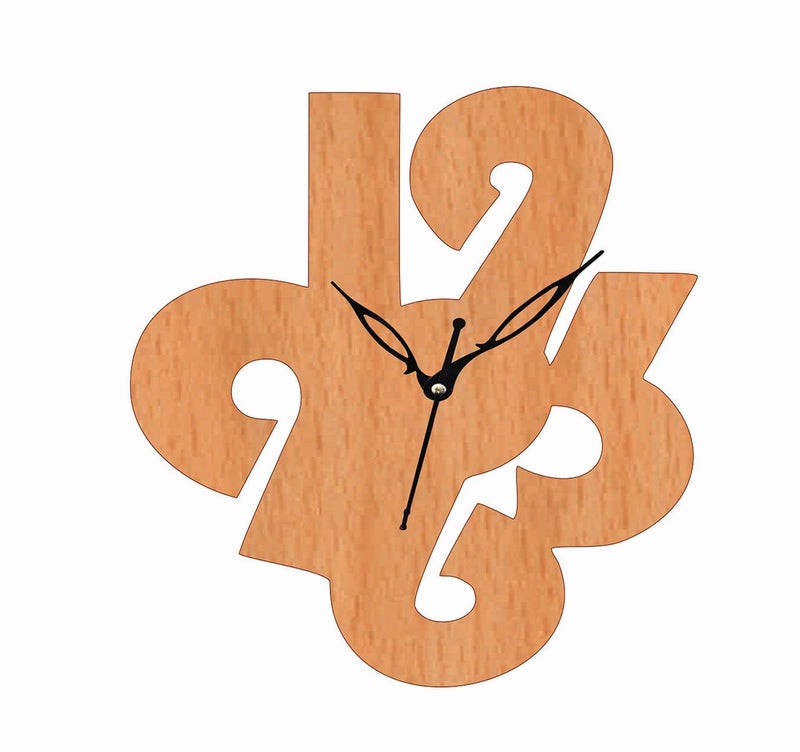 ADK 12 Inch Wooden MDF English Numeral Trendy Analog Wall Clock Without Glass Brown 30Cm X 30Cm 42 - Image 5