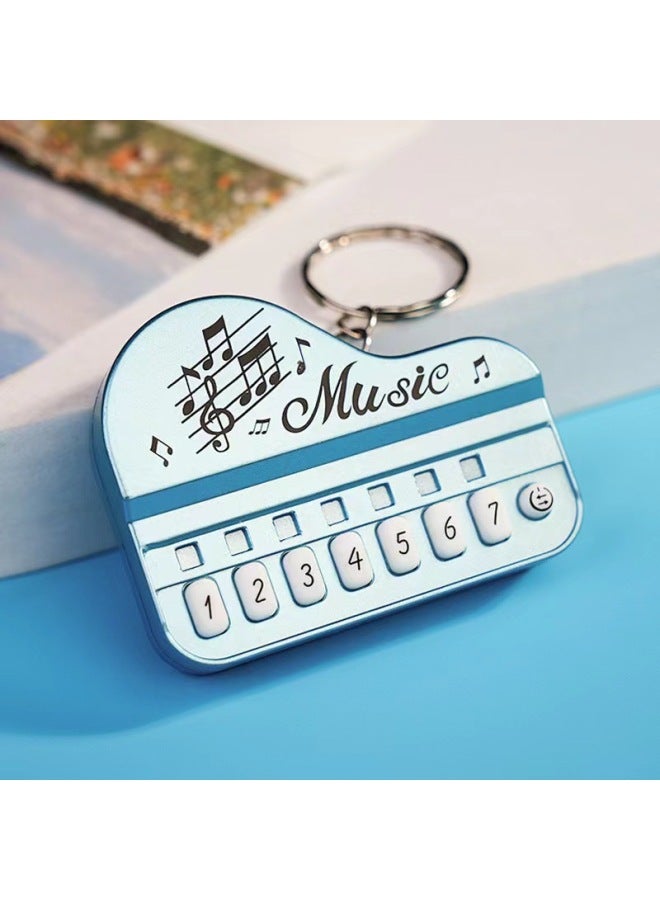 Creative Handheld Playable Mini Electronic Piano Keychain Cartoon Electronic Organ Luminous Music Game Toy-Color:Electronic Keyboard  - Image 1