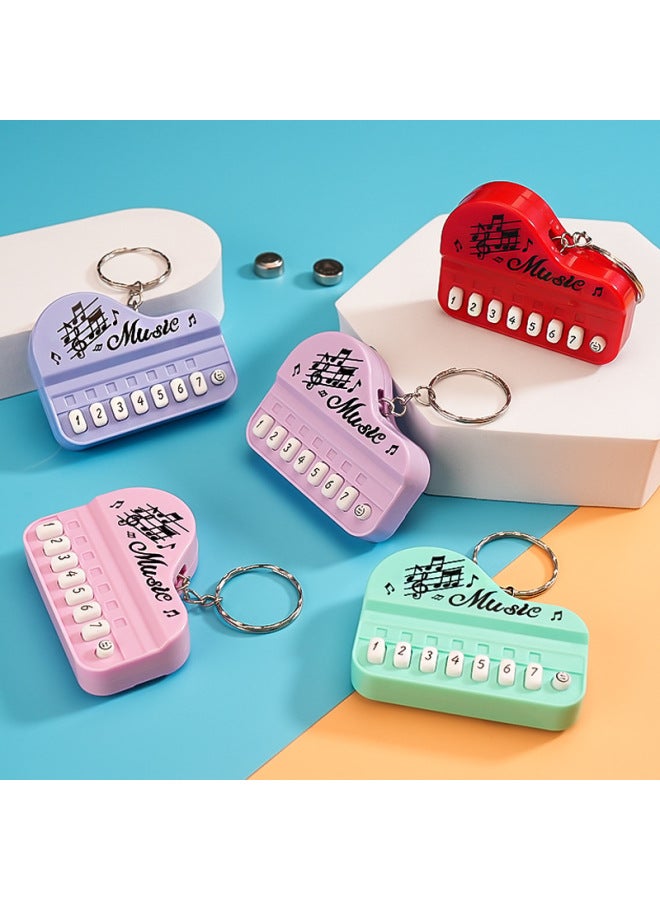 Creative Handheld Playable Mini Electronic Piano Keychain Cartoon Electronic Organ Luminous Music Game Toy-Color:Electronic Keyboard  - Image 3