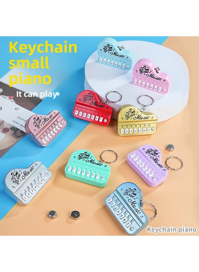 Creative Handheld Playable Mini Electronic Piano Keychain Cartoon Electronic Organ Luminous Music Game Toy-Color:Electronic Keyboard  - Image 2
