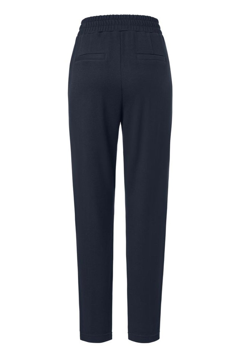 Tchibo Women Regular Fit Plain Stretchable Joggers, Navy Blue - Image 3