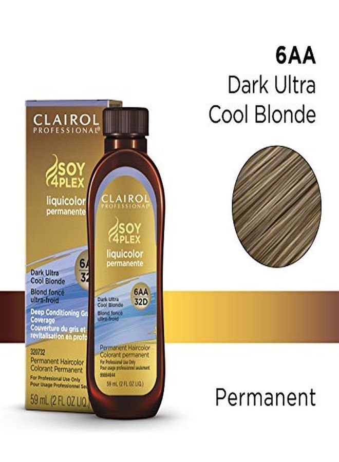 CLAIROL PROFESSIONAL صبغة شعر دائمة من Liquicolor باللون الأشقر، 6AA أشقر داكن فائق البرودة، 2 أونصة  - Image 2