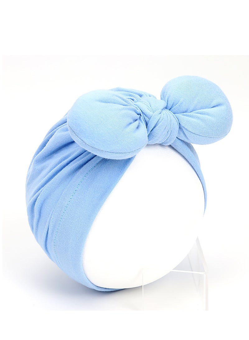 Childrens Bow Headband Hat Light Blue - Image 2
