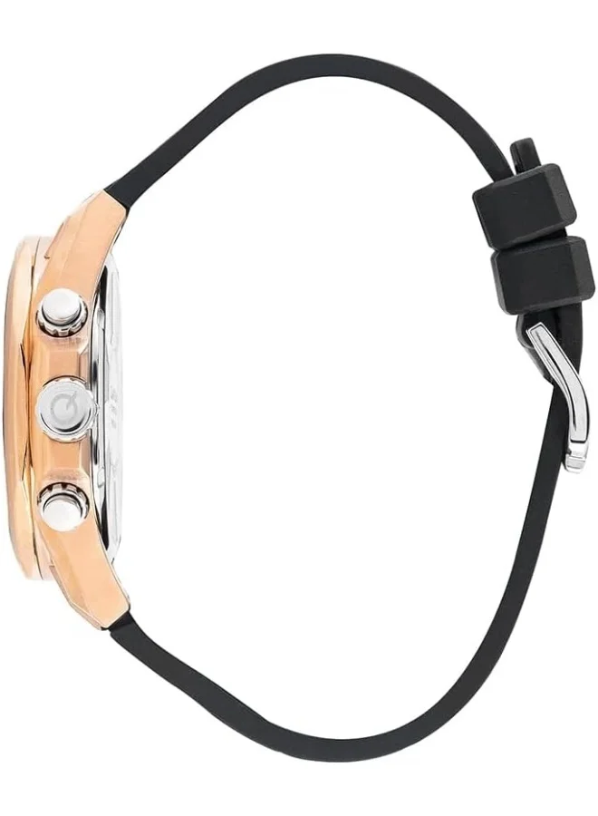 Quantum Men's Quartz Movement Watch, Analog Display and Silicone Strap - PWG970.451