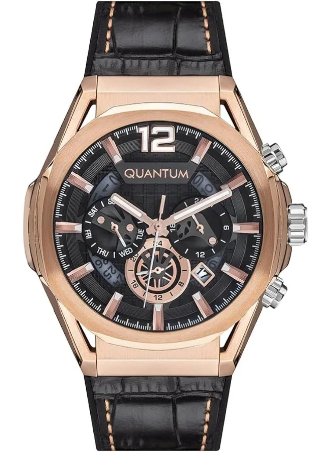 Quantum Men's Quartz Movement Watch, Analog Display and Silicone Strap - PWG970.451