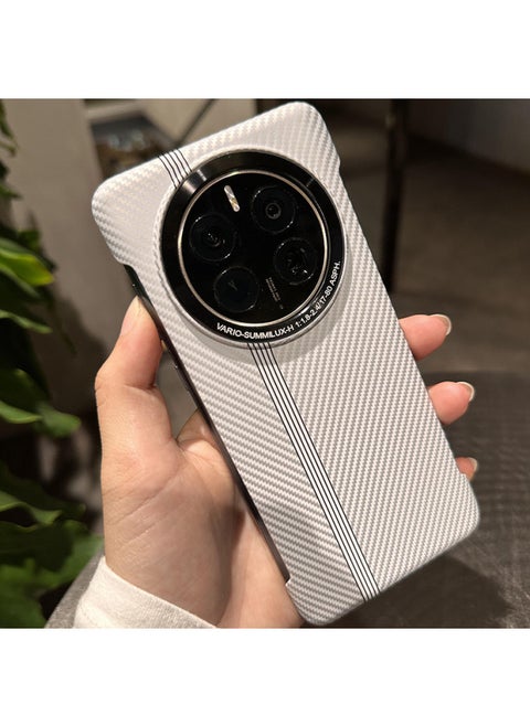 Suitable For Carbon Fiber Texture For HuaweiMate60pro Phone Case National Fashion For Huawei Mate50rs Light Luxury MATE40RS Porsche Drop-resistant Protective Case-color:HS Borderless ~ Water Sticker Kafla Carbon Fiber Pattern ~ White With Silver Pattern-Applicable Models:For Huawei Mate 50