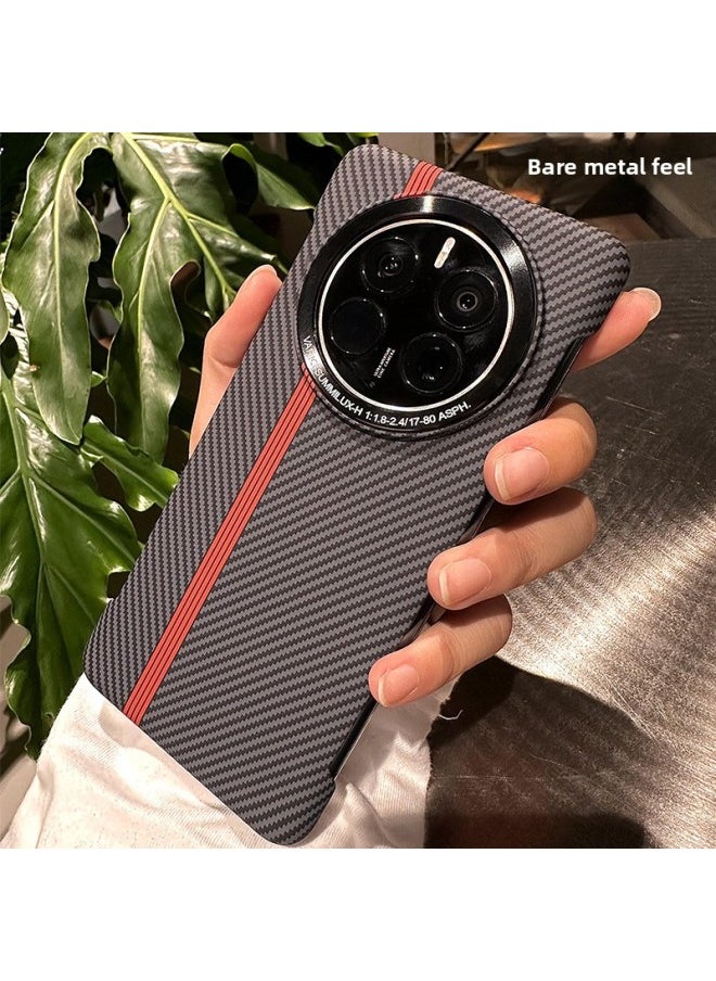 Generic - Suitable For Carbon Fiber Texture For HuaweiMate60pro Phone Case National Fashion For Huawei Mate50rs Light Luxury MATE40RS Porsche Drop-resistant Protective Case-color:HS Borderless ~ Water Sticker Kafla Carbon Fiber Pattern ~ White With Silver Pattern-Applicable Models:For Huawei Mate 50 - Image 1
