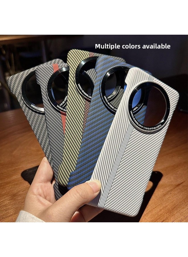 Generic - Suitable For Carbon Fiber Texture For HuaweiMate60pro Phone Case National Fashion For Huawei Mate50rs Light Luxury MATE40RS Porsche Drop-resistant Protective Case-color:HS Borderless ~ Water Sticker Kafla Carbon Fiber Pattern ~ White With Silver Pattern-Applicable Models:For Huawei Mate 50 - Image 1