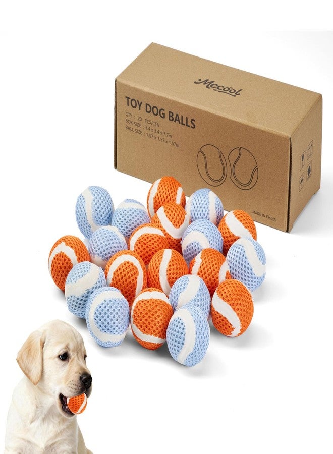 ميكول كرات تنس صغيرة من ميكول للكلاب، 1.57 بوصة، 20 قطعة، كرات لعب تفاعلية متينة للكلاب لتنظيف الأسنان، مناسبة للعب في الأماكن المغلقة والمفتوحة للكلاب الصغيرة (أزرق وبرتقالي). - Image 1