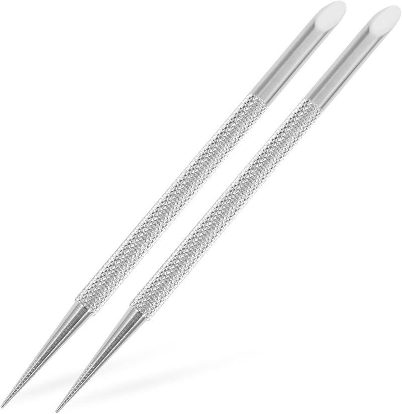 Luxshiny Luxshiny 2pcs Cuticle Pusher Tool Cuticle Remover Nail Polish Tools Stainless Steel Gel Fingernails Polish Peeler Manicure Tool Pedicure Cleaner For Fingernail Toenail