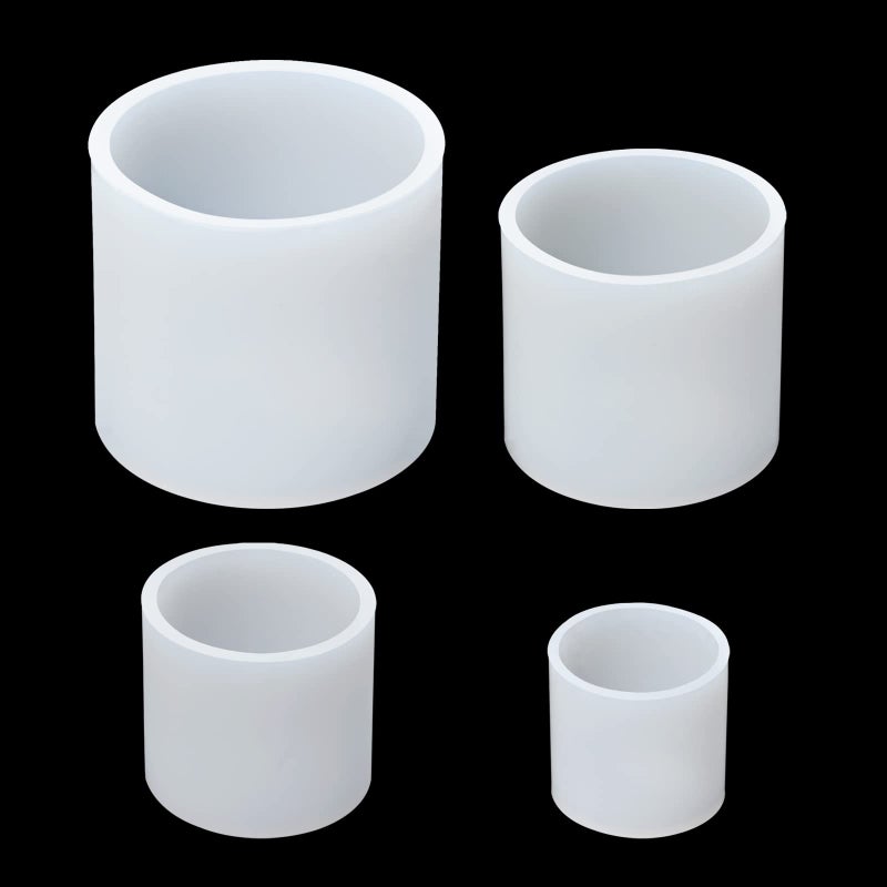 Cylinder Candle Molds for Candle Making4 Pcs Pillar Casting Silicone Molds for Resin Casting Soap Flower Specimen Insect Specimen Clay Craft