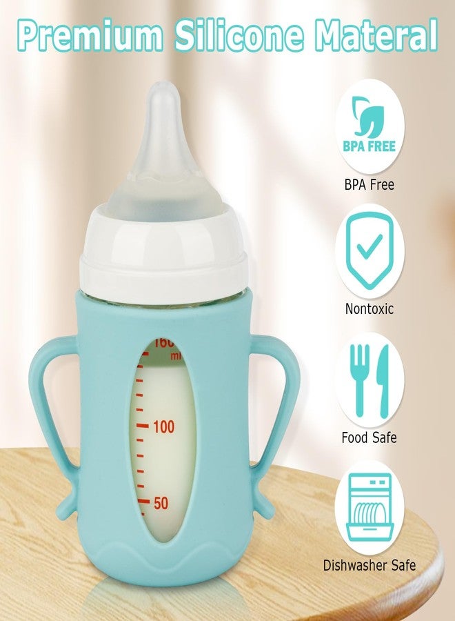 joyfeed Silicone Sleeves for Pigeon Baby Bottles 5.4oz,Anti Breakage Glass Baby Bottle Holder with Handles 2 Pack - Image 4